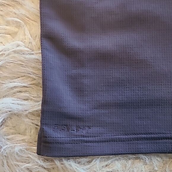 Nike mens dark gray and black dri fit polyester short sleeve polo size medium - Picture 3 of 8